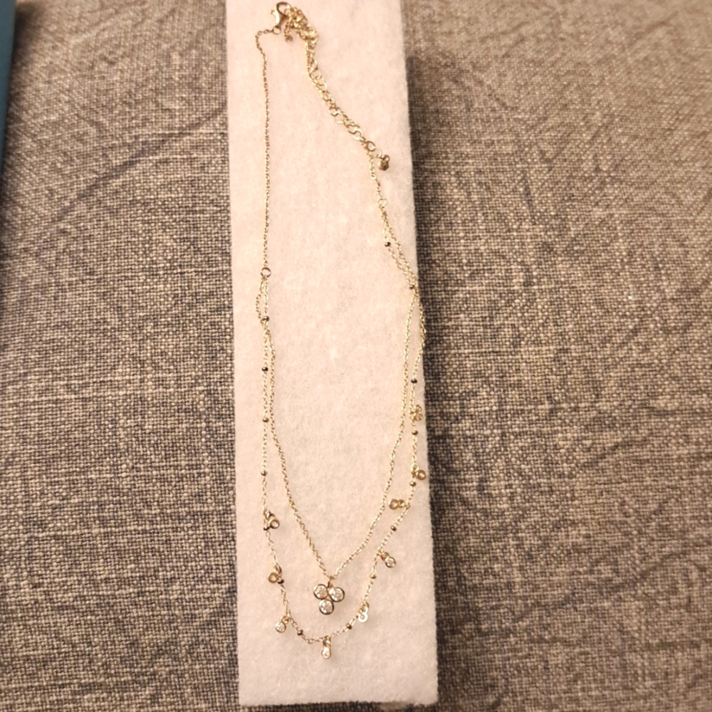 Touchstone Crystal Extra Extra Necklace, Golden NIB - Picture 2 of 3